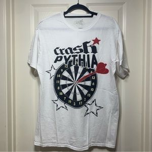 Crash/Pythia dart board tee
